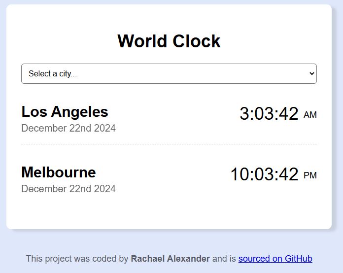Clock Application Screenshot